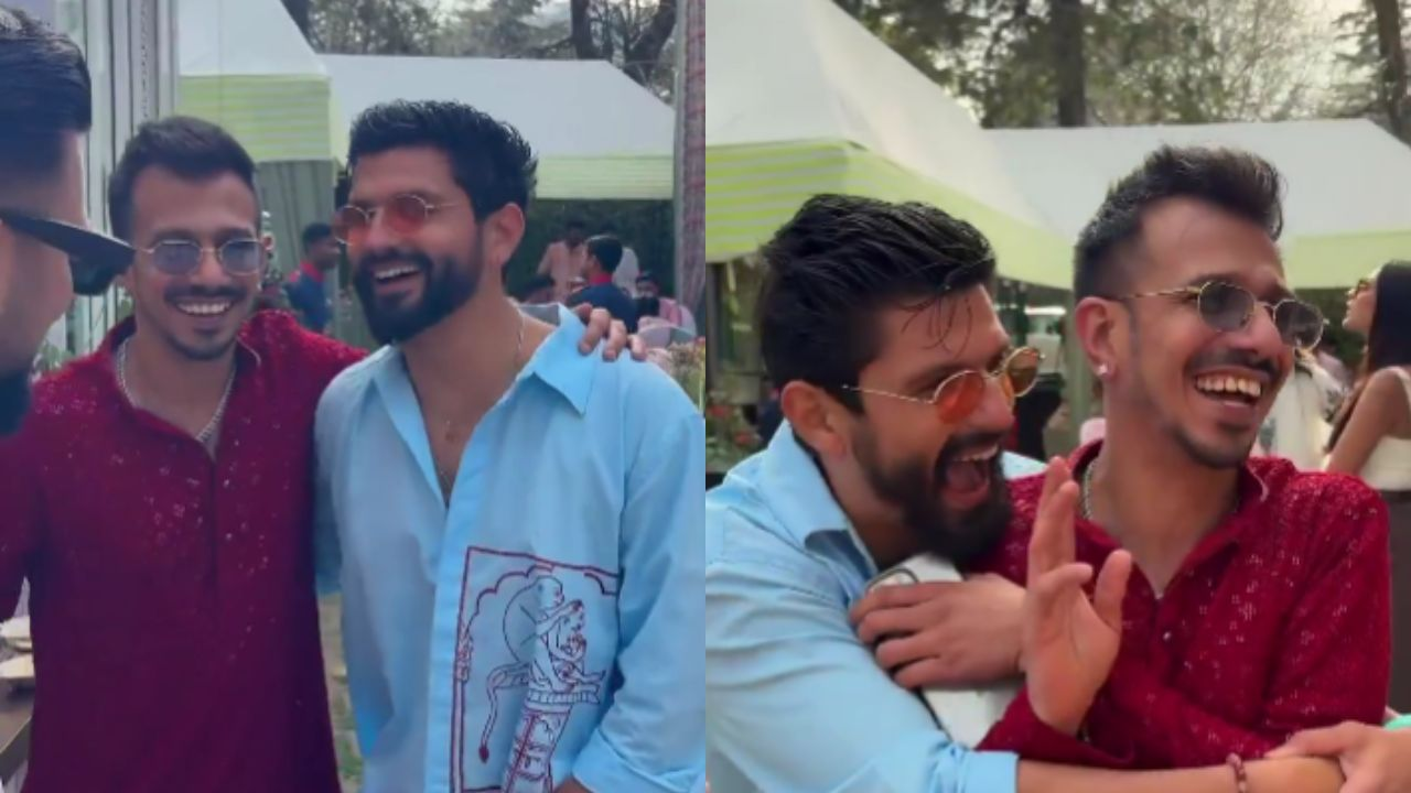 Yuzvendra Chahal at Kuldeep Yadav's wedding