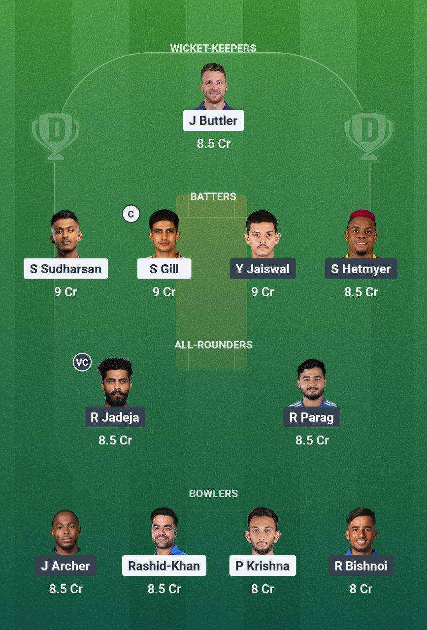 GT vs RR Dream11 Prediction