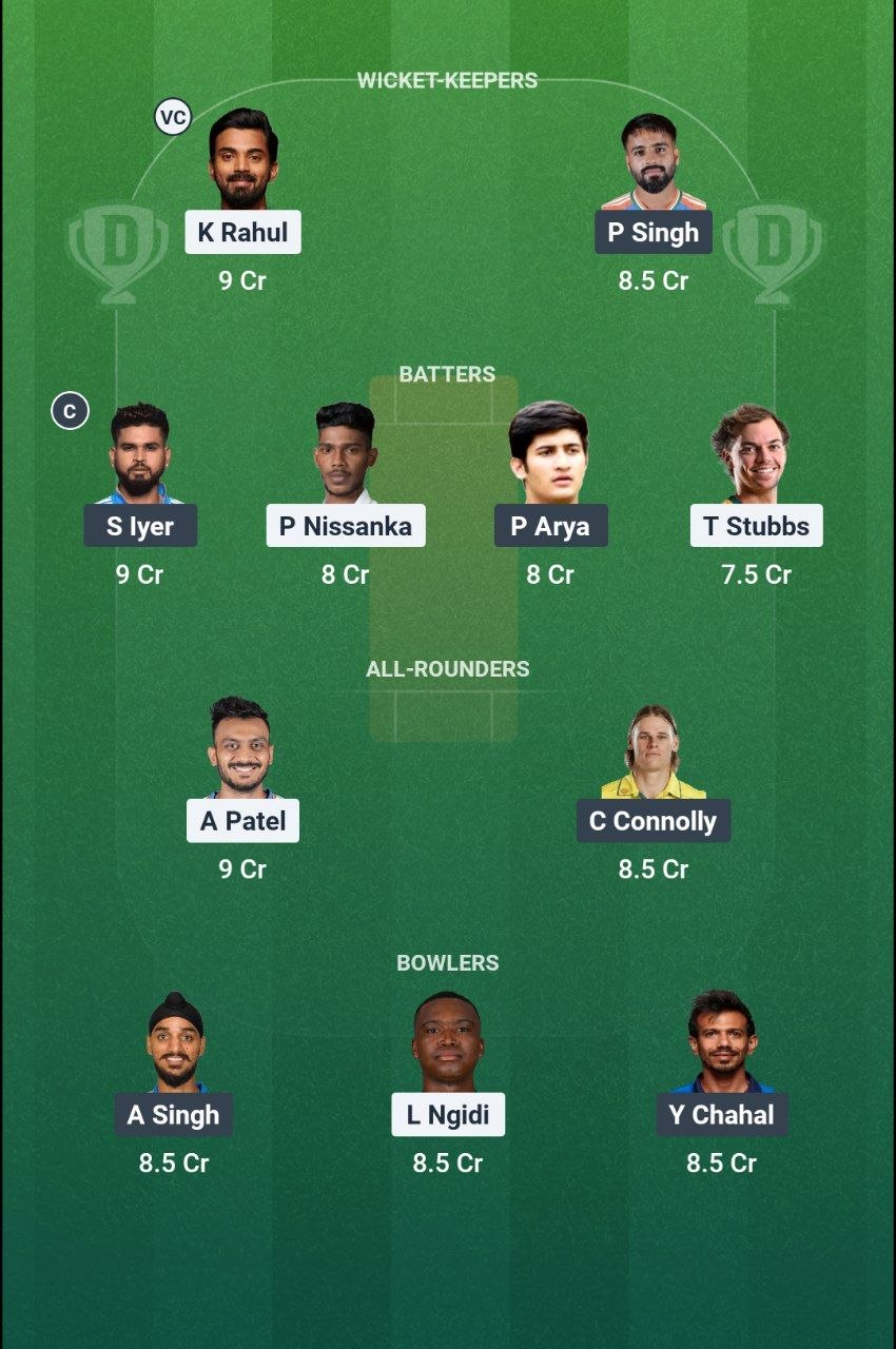 DC vs PBKS Dream11 Prediction