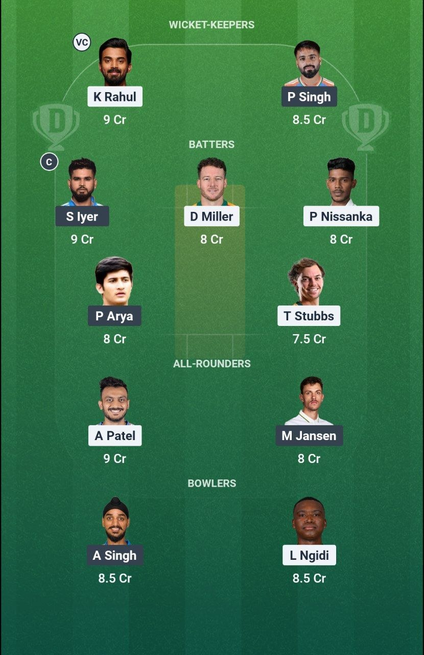 DC vs PBKS Dream11 Prediction
