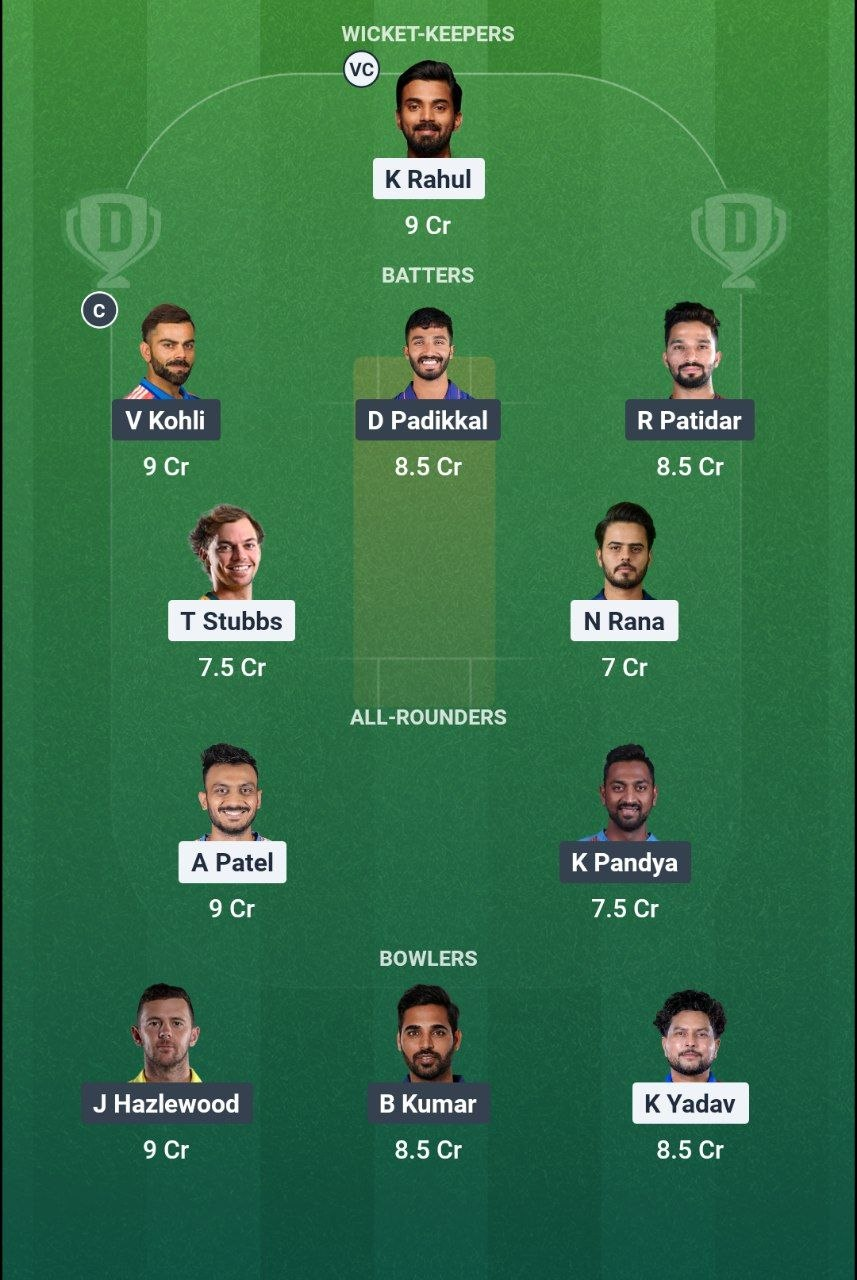 DC vs RCB