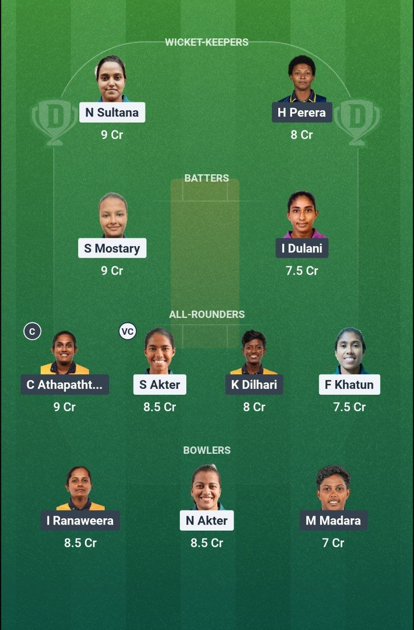 BAN-W vs SL-W Dream11 Prediction
