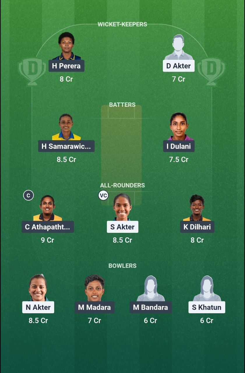 BAN-W vs SL-W Dream11 Prediction