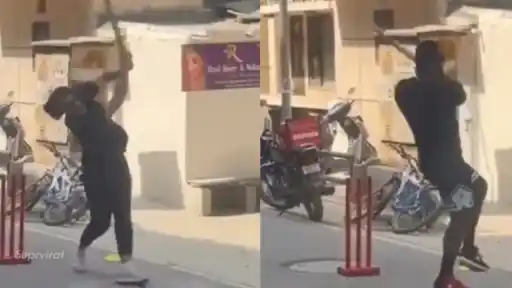 Tim David and Romario Shepherd spotted playing gully cricket ahead of match vs Delhi Capitals in IPL 2026