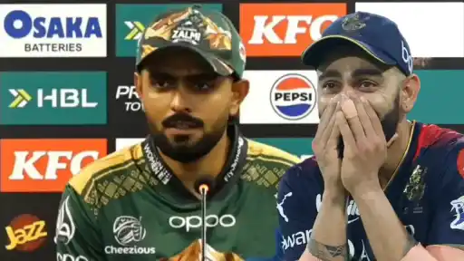 Babar Azam reacts angrily on Virat Kohli
