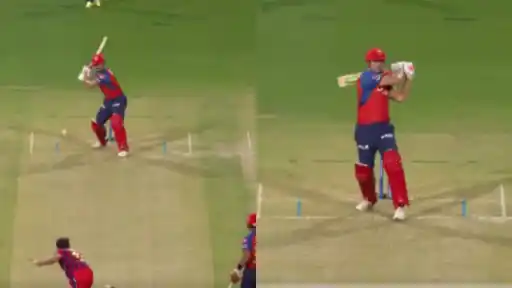 Marcus Stoinis slams flat six off Shami