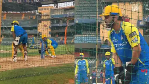 MS Dhoni has fun banter with young CSK batter