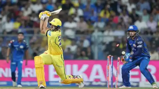 Shivam Dube dismissed against MI