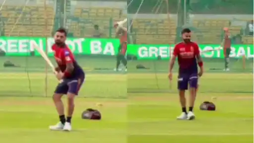 Virat Kohli imitates Romario Shephard