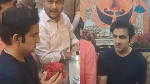 Gautam Gambhir offers prayers at Salasar Balaji temple