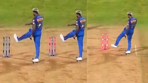 Hardik Pandya Kicks Stumps in Rare Emotional Outburst