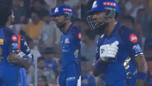 Hardik Pandya reacts angrily to Tilak Varma’s slow start