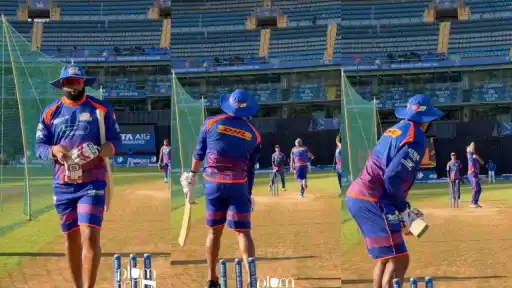 Kieron Pollard smashes huge sixes in MI nets