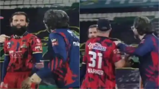 David Warner engaged in heated altercation with Moeen Ali