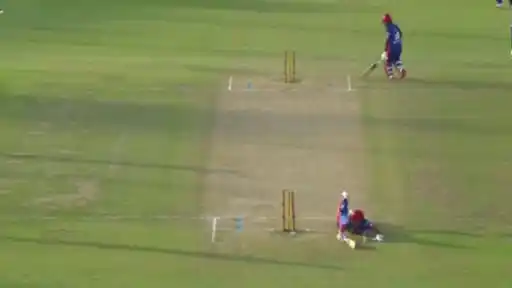 Nitish Rana run out for duck