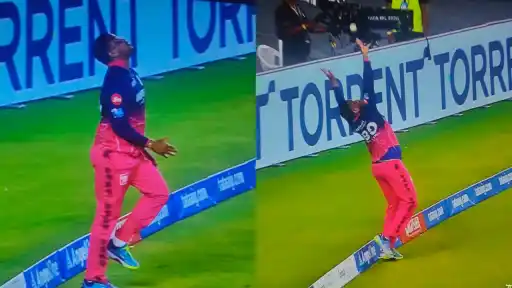 Shimron Hetmyer's superb catch dismisses Kumar Kushagra