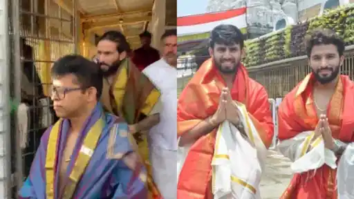 Rajat Patidar and Jitesh Sharma offer prayers