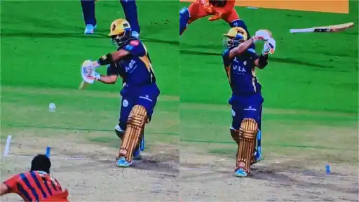 Ajinkya Rahane loses bat’s control