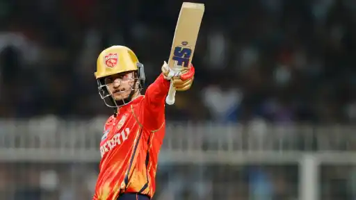 Priyansh Arya brings up 16-ball fifty