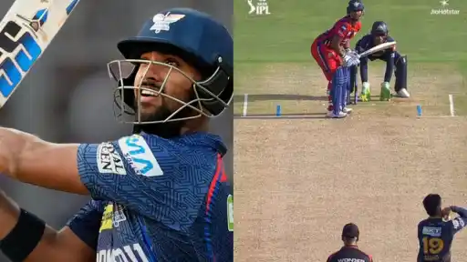 Nicholas Pooran smashes Rashid Khan for successive sixes