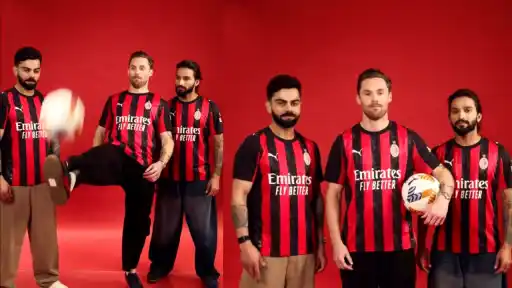 RCB players team up with AC Milan stars