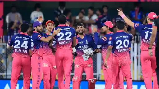 Fans slam Mumbai Indians’ bowling as Rajasthan Royals win by 23 runs in IPL 2026, praising RR’s fearless batting display.