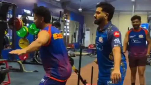 [Watch] IPL 2026: Rohit Sharma hilariously imitates Shardul Thakur in MI gym
