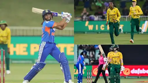 SA Women vs IND Women पहले T20I मैच में हरमनप्रीत कौर बल्लेबाजी करती हुईं, दक्षिण अफ्रीका ने 6 विकेट से जीत दर्ज की।