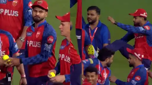 Shreyas Iyer Kicks Tennis Ball Into Crowd