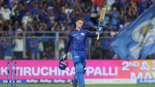 Ryan Rickelton scores 44-ball fastest century for Mumbai Indians against Sunrisers Hyderabad in IPL 2026 at Wankhede Stadium
