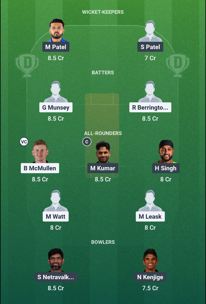 SCO vs USA Dream11 Team
