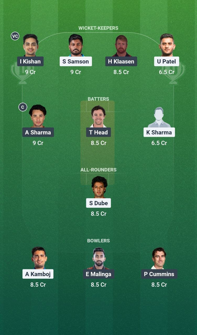 CSK vs SRH Match 63 Dream11 Team