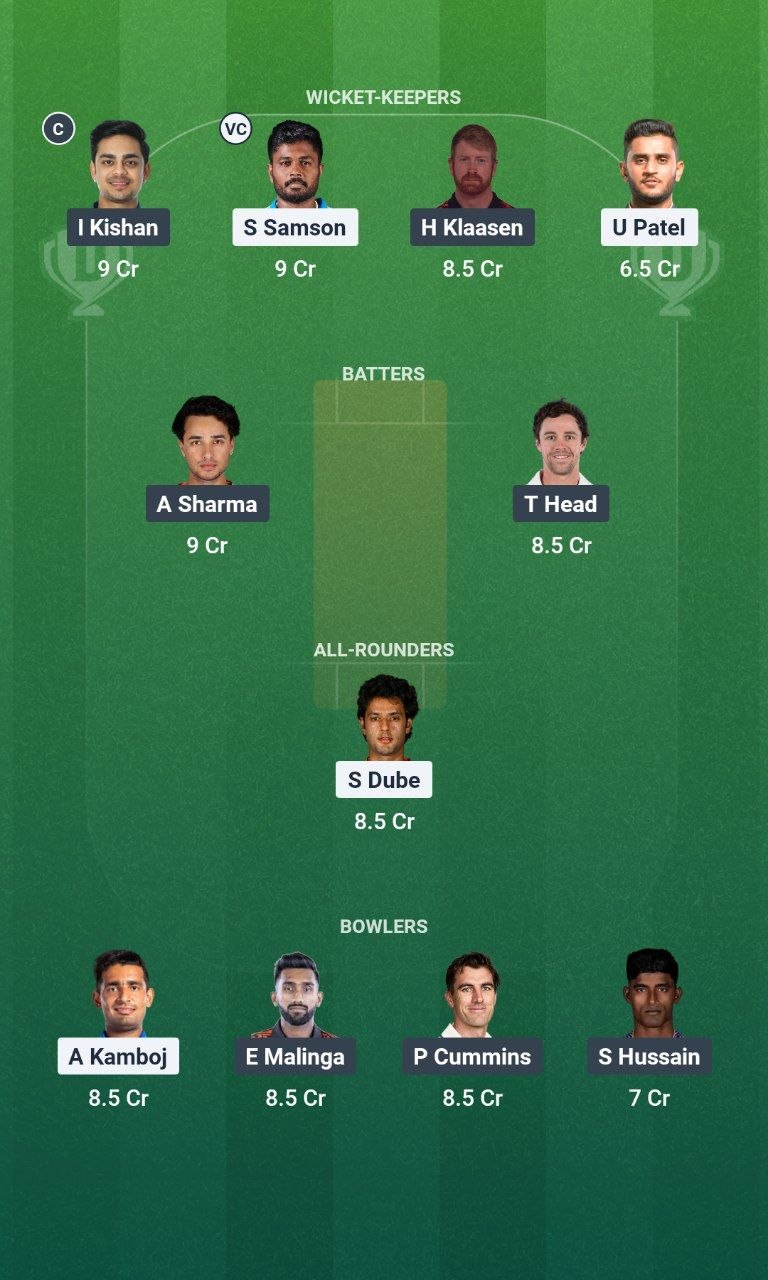 CSK vs SRH Match 64 Dream11 Team