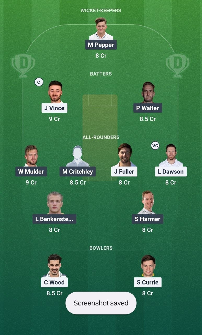 HAM vs ESS Dream11 Team