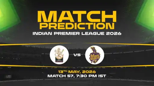 RCB vs KKR Match Prediction IPL 2026 Match 57 — RCB Favourites Expert Prediction & Toss Tip