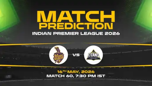 KKR vs GT Match Prediction IPL 2026 Match 60 — GT Favourites Expert Prediction & Toss Tip