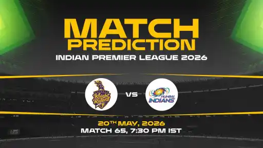 KKR vs MI Match Prediction IPL 2026 Match 65 — KKR Favourites Expert Prediction & Toss Tip