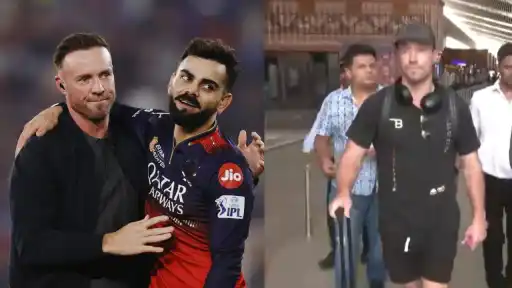 AB de Villiers arriving in Ahmedabad to support Virat Kohli and RCB ahead of IPL 2026 Final against Gujarat Titans at Narendra Modi Stadium