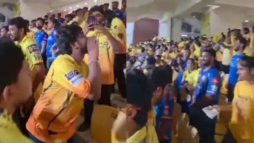 CSK fans lit up Chepauk with chants of “Mumbai Cha Raja CSK”