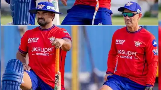 Rishabh Pant and Justin Langer