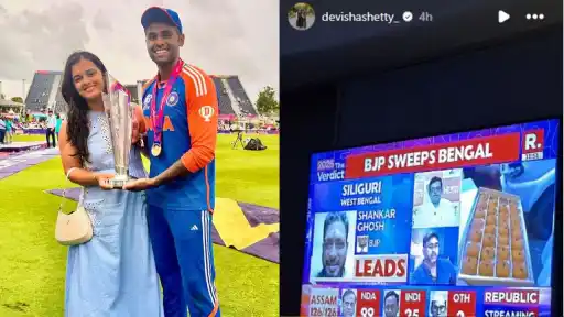 Devisha Shetty Reacts Online to BJP’s Strong Start