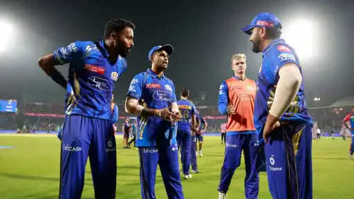 Hardik Pandya, Rohit Sharma and Suryakumar Yadav