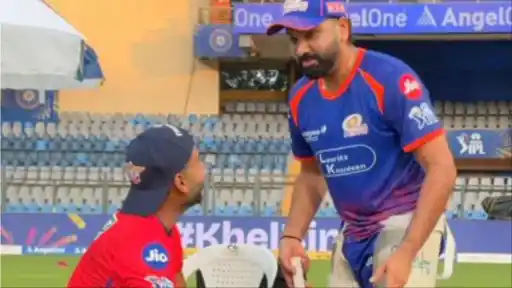 Rohit Sharma and Rishabh Pant's fun moment