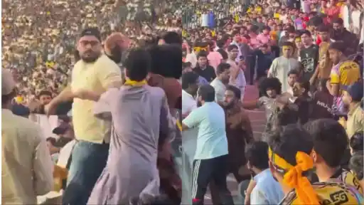 Fans engaged in brutal fight