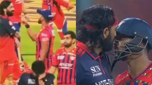 Krunal Pandya and Nicholas Pooran clash