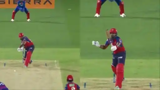 Shreyas Iyer plays a one-handed six off Lungi Ngidi during PBKS vs DC IPL 2026 match