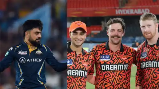 GT spinner Rashid Khan, with 14 wickets at an economy of 8.38, faces his sternest test against SRH's 200-plus machine — a lineup that has posted 200 or more eight times in IPL 2026