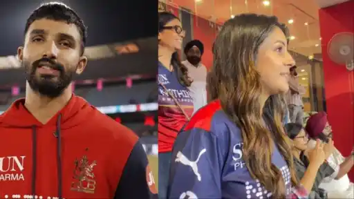 Shehnaaz Gill sparks dating rumours with RCB star Devdutt Padikkal during RCB vs KKR IPL 2026 — viral video reaction