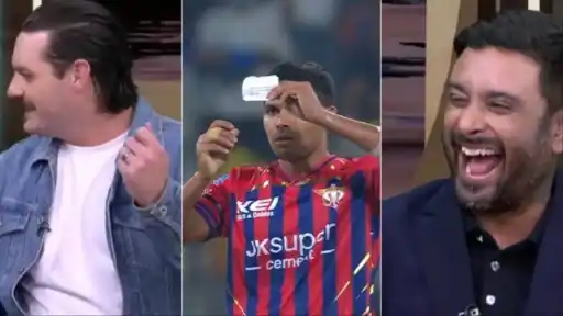 Ambati Rayudu and Mitchell McClenaghan visibly mock Akash Singh's money/note celebration during LSG vs CSK IPL 2026, calling it 'rubbish' in a now-viral clip