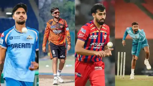 Prince Yadav, Gurnoor Brar, Harsh Dubey and Manav Suthar in Team India